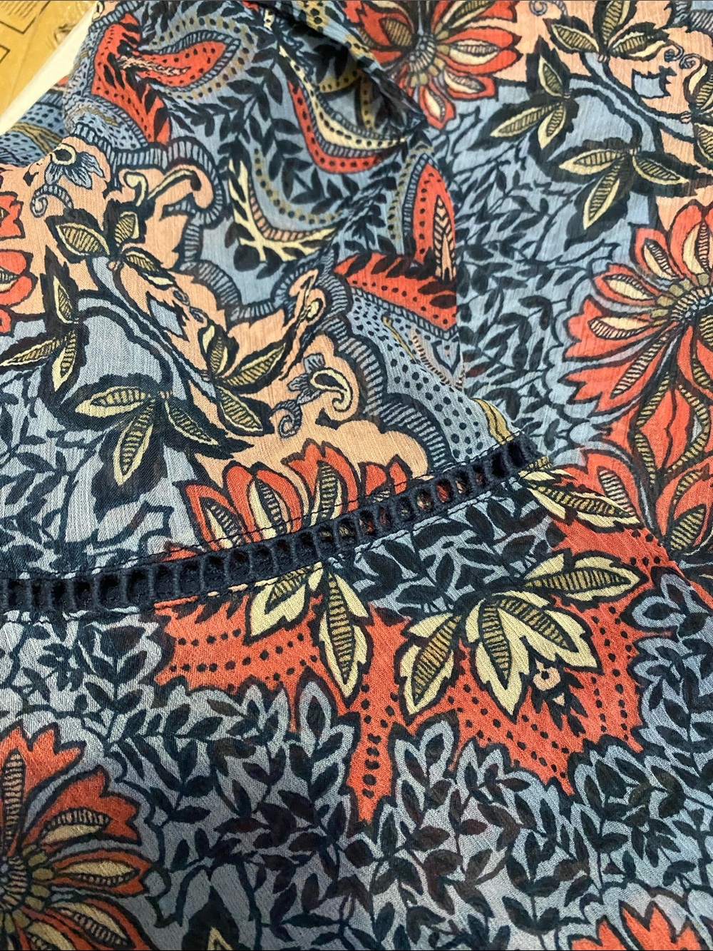 db established 1962 Semi Sheer Blouse with Sleeve Detail and Collar Detail - Picture 10 of 13